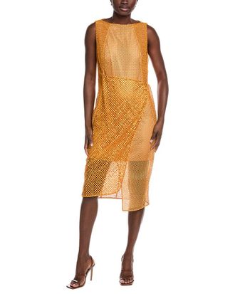 Akris Sleeveless Lace Silk-Lined Midi Dress