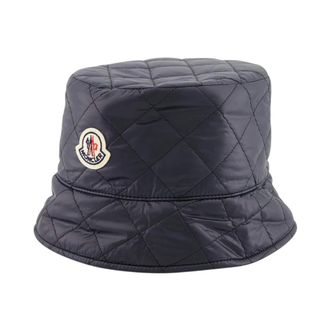Moncler Diamond-Quilted Padded Bucket Hat - female - Moncler - Accessories - Blue - M - Accessories