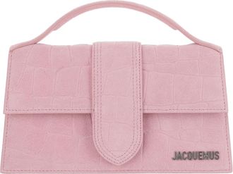 Jacquemus Pink Le Grand Childs Animal Print Suede Tote Bag