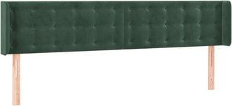 vidaXL Cabecero De Terciopelo Verde Oscuro 183x16x78/88 Cm Vidaxl