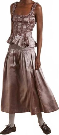 Damson Madder Layla Midi Skirt In Tbc