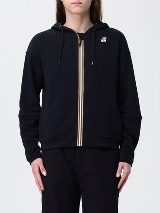 K-Way Felpa con cappuccio in cotone con logo