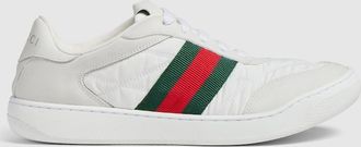 Gucci Womens Screener Sneaker, White, Nylon