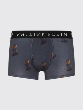 Philipp Plein Boxer in cotone stretch con stampa Teddy bear e vita logata