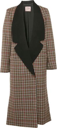 Lanvin houndstooth wool coat - Brown