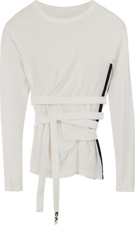 Yohji Yamamoto T-shirt con nodo - Bianco