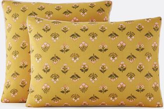 La Redoute Interieurs Kussensloop in gewassen katoen, bloemenprint, VANDI OCRE