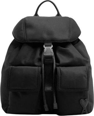 Ami Tassen, Dames, Zwart, ONE Size, Nylon, Marcel Flap Rugzak