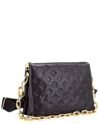 Louis Vuitton Black Monogram Embossed Leather Coussin Bag PM (Authentic Pre- Loved)