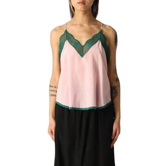 Zadig&Voltaire Tops, Dames, Paars, M, Christy Silk Camisole