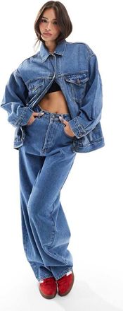 Levi's XL - Giacca in denim oversize lavaggio blu medio