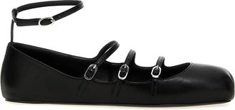 Alexander McQueen Mcqueen Leather Strap Ballet Flats