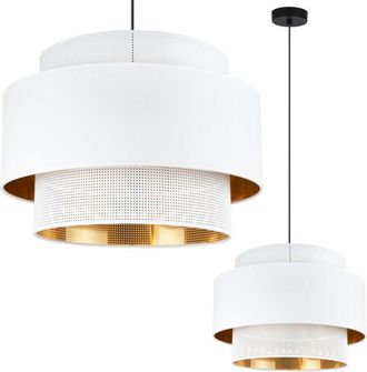 OEM L&aacute;mpara Colgante Asti Trio Oro Blanco 45cm Tela De Malla