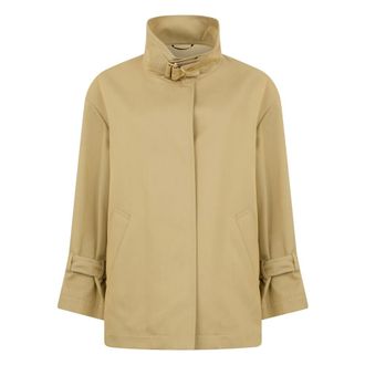 Moorer Light Jackets, female, Beige, Size: 2XL High-collar Lightweight Jacket