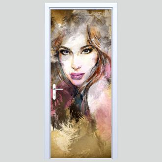 OEM Adhesivo De Tela Para Puerta Con La Imagen De Una Mujer 156pd