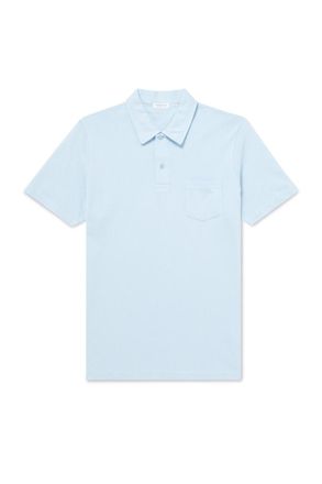 Sunspel Riviera Slim-Fit Cotton-Mesh Polo Shirt