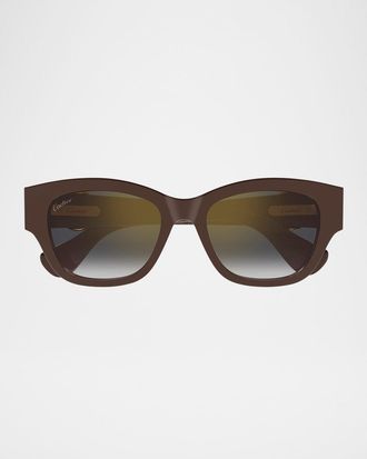 Cartier Acetate Rectangle Sunglasses