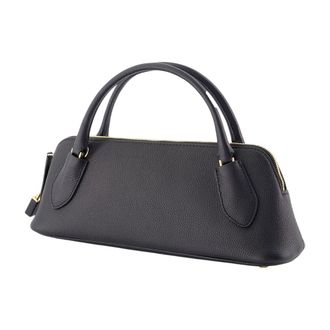 Tory Burch Leather Top Handle Bag - Black