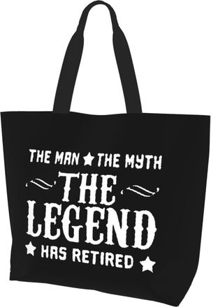 AOOEDM He Legend Has Retired Ladies Canvas Tote Reusable Shopping Bag