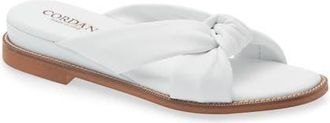 Cordani Hudson Slide Sandal in White Leather at Nordstrom, Size 7.5Us
