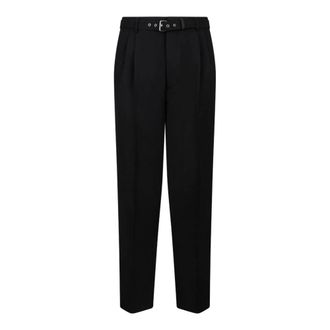 Prada Straight Trousers, male, Black, M, Belted Trousers
