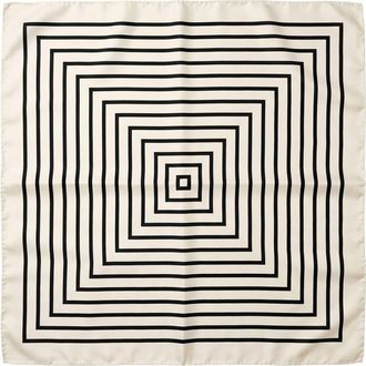 MARCUS ADLER Geo Print Satin Scarf in Black/White at Nordstrom Rack
