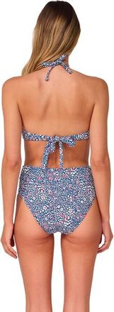 Swim Systems Laura Fold Over Bikini Swim Bottoms in Americana Rib at Nordstrom, Size X-Small