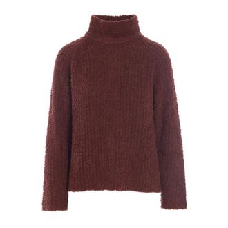Bitte Kai Rand Zachte Gebreide Raglan Blouse Maroon - Dames - Coltruien - Bruin - M - Wol - Truien & Vesten