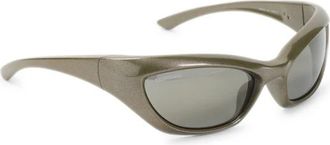 Balenciaga Racer Cat Zonnebril - unisex - Zonnebrillen - Groen - ONE Size - Accessoires