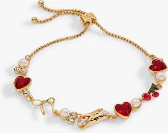 Alex and Ani There Cannoli Be You Bow & Heart Adjustable Bolo Bracelet in Gold at Nordstrom