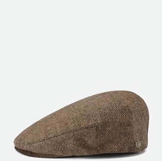 Brixton Mens Hooligan Snap Cap In Brown/khaki Herringbone