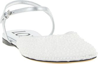 Loewe Womens White Polyamide Ballet Flats