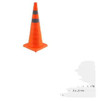 OEM Cono De Tr&aacute;fico, Alta Visibilidad, Dise&ntilde;o Port&aacute;til, 71 Cm, 4 Unidades