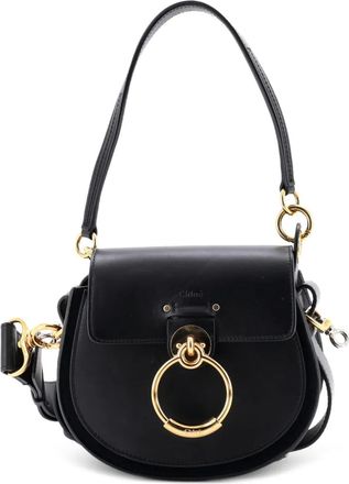 Chlo&eacute; Borsa a spalla Tess piccola in pelle - Nero