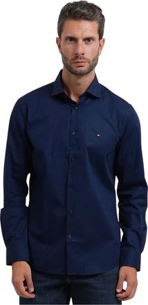 Tommy Hilfiger Camisa con logo de bandera - Shirts - Hombre - Azul - 3XL