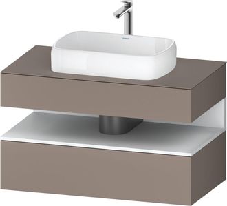 Duravit Duravit - Qatego Consola Mueble Bajo Lavabo, 1 Extra&iacute;ble, 1 Caj&oacute;n
