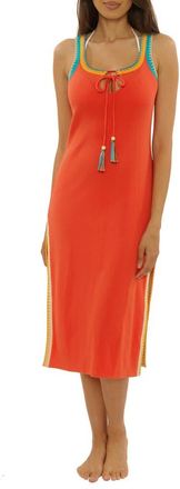 Lucky Brand Avila Rib Cover-Up Midi Dress in Scarlet at Nordstrom, Size Medium