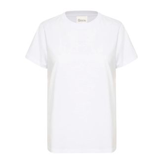 MY ESSENTIAL WARDROBE SeattleMW Logo Emb. Tee Bright White - Dames - Tops - Wit - Maat: XS Katoen