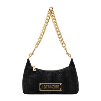 Love Moschino Dames, Tassen, Zwart, Maat: ONE Size Leer