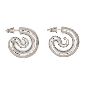 Panconesi Serpent Hoops Extra Small - Dames - Oorbellen - Grijs - ONE Size - Accessoires