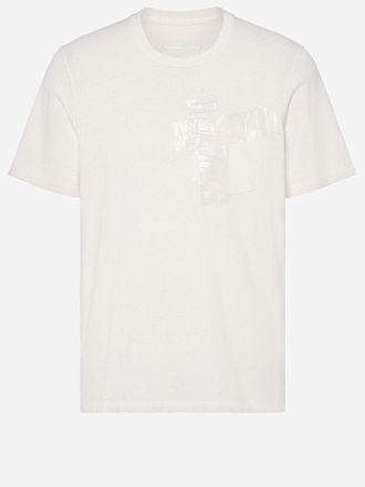 Maison Margiela Cotton T Shirt With Adhesive Strip