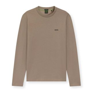 HUGO BOSS Tops, Heren, Beige, M, Katoen, Tee Long
