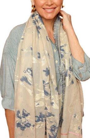 Saachi Wind Chime Floral Print Scarf in Beige at Nordstrom Rack
