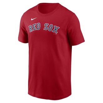 Nike Boston Red Sox Fuse Wordmark Nike Mens MLB T-Shirt in Red | N19962QBQ-0U5