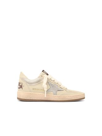 Golden Goose Cream Leather Ball Star Sneakers
