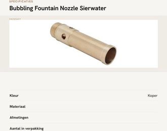OEM Allecto - Boquilla Para Fuente Burbujeante - Aspersor De Agua Ornamental - Para