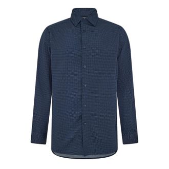 Scotch & Soda Herenoverhemd met lange mouwen en strepen (Marine)