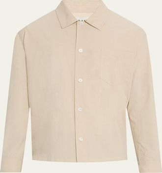 Frame Denim Mens Seersucker Button-Down Shirt