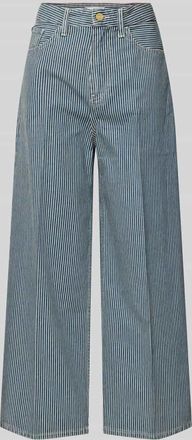Tommy Hilfiger Wide Leg Jeans mit Allover-Muster in Marine, Gr&ouml;&szlig;e 31/32