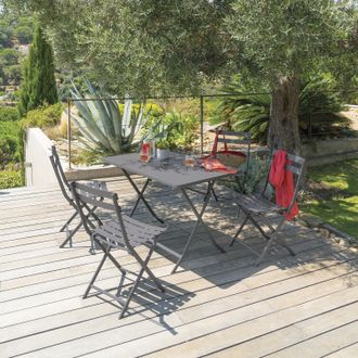Hesperide Tavolo da giardino pieghevole 110x71x70 cm Greensboro grafite